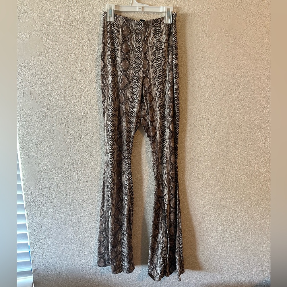reptile print bellbottoms